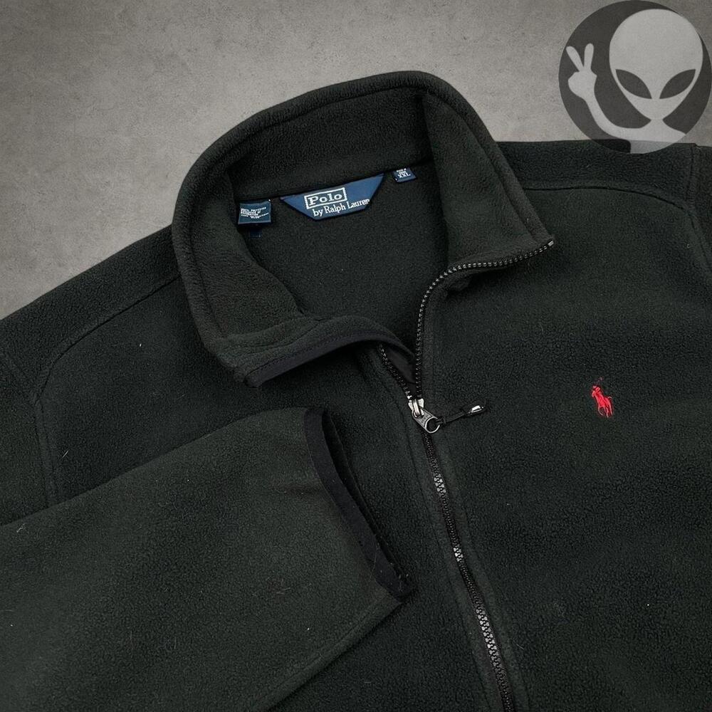 Polo Ralph Lauren Fleece Jacket adult 2XL dark grey vintage